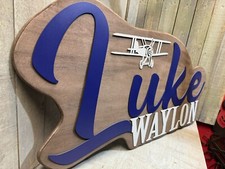 Metal Baby Name Sign with Wood Back Nursery Crib Sign