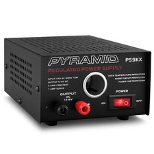 Pyramid Universal Compact Bench Power Supply - 2.5 Amp Linear Regulated Home ...