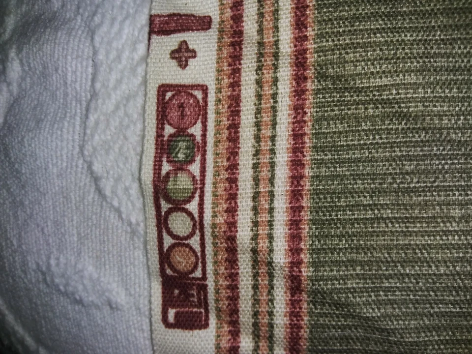 Waverly "Harvard Stripe" Ticking Stripe Green Cotton Fabric 2 yards 31" x 35" W - Image 4 of 4