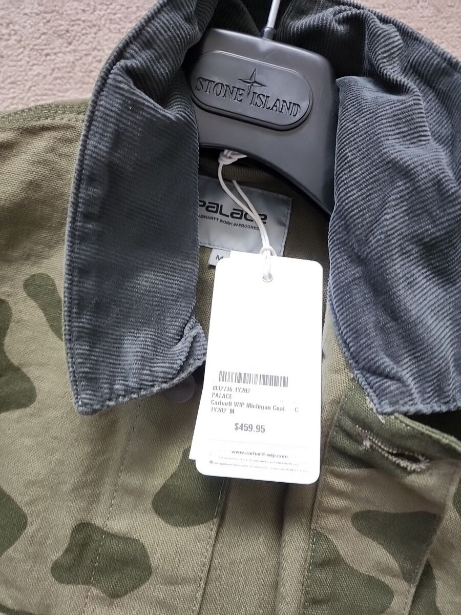 Rare Carhartt X Palace Michigan Chore Coat Jacket Green Camo Rare Carhartt X Palace Michigan Chore Coat Jacket Green Camo