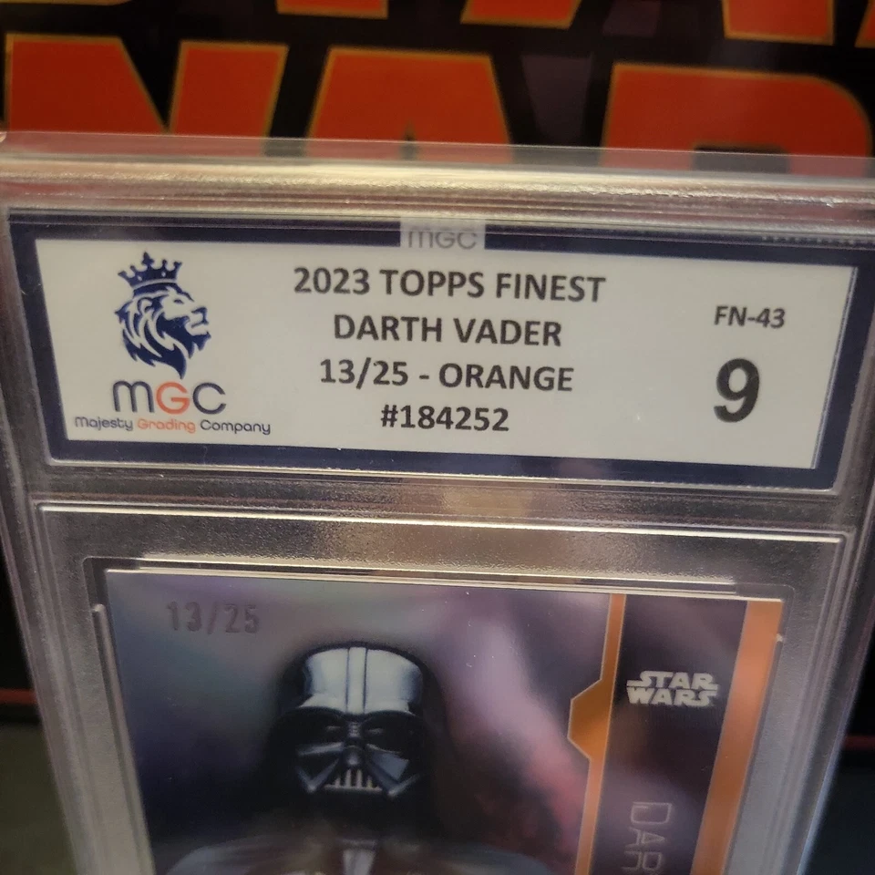  Topps Star Wars Finest Darth Vader orange 13/25 MGC 9  - Image 4 of 4