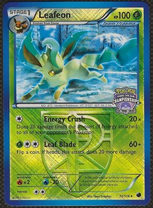 Pokemon LEAFEON 11/116 State Championship Promo Plasma Freeze English NM