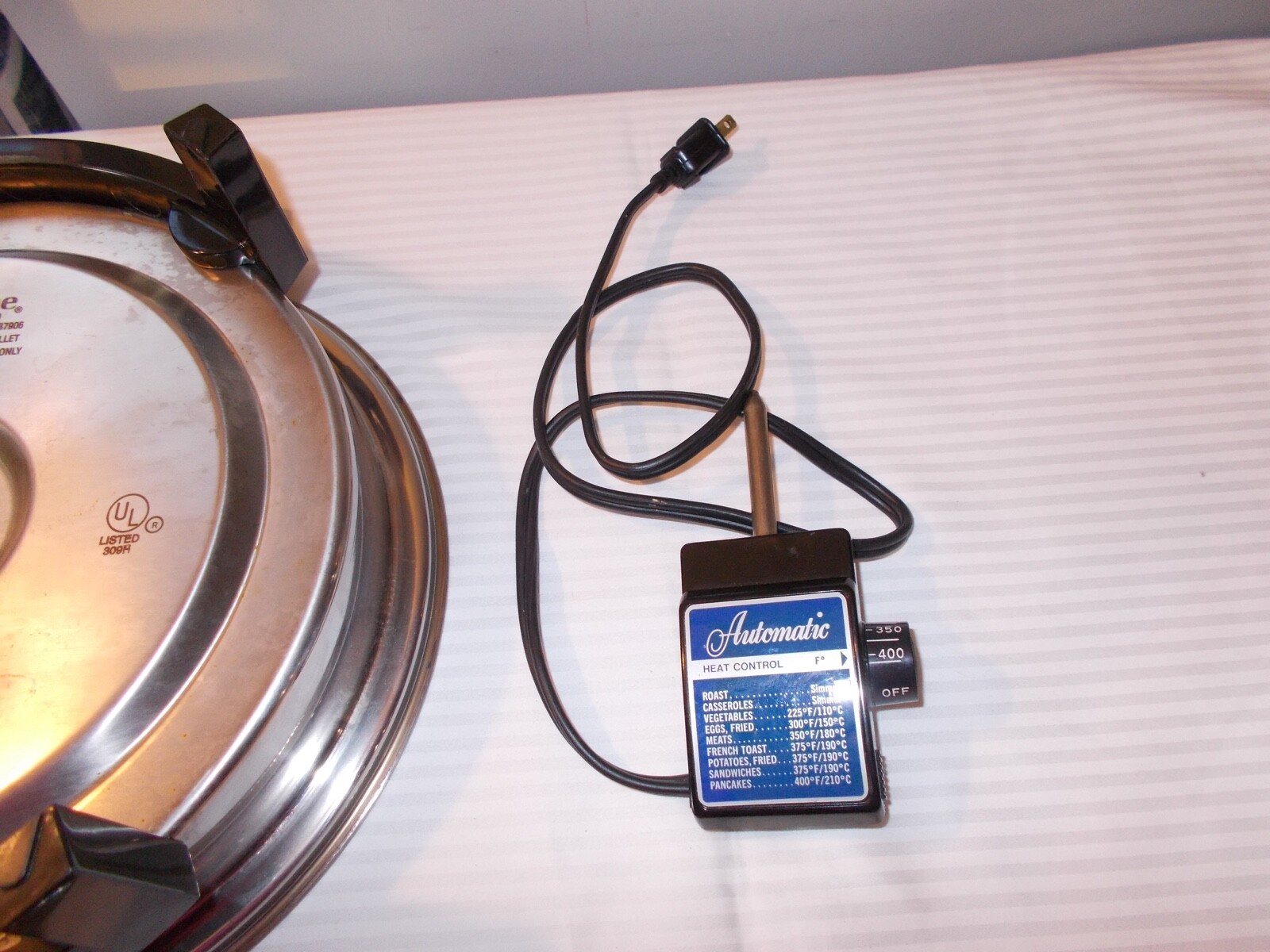 Lifetime SS Electric 11” Skillet w/Lid & Cord 27906 900 Watts USA eBay