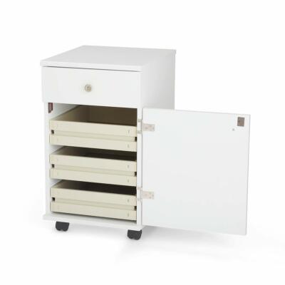 Arrow Sewing Cabinet Suzi Sewing Accessory Storage Cabinet With Four Drawer - White (888817070764)