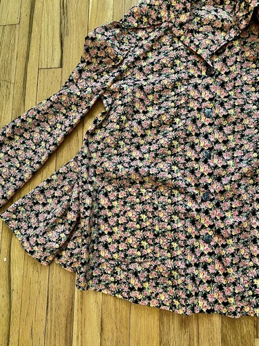 Vtg 1970 Liberty of London Blouse Pockets Pewter Rabbit Buttons RARE - Picture 5 of 23
