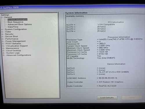 Dell OptiPlex 7020 MT Core i7-4790 3.60GHz|8GB RAM|No HDD|No OS|3FWDS52 - Bild 3 von 8