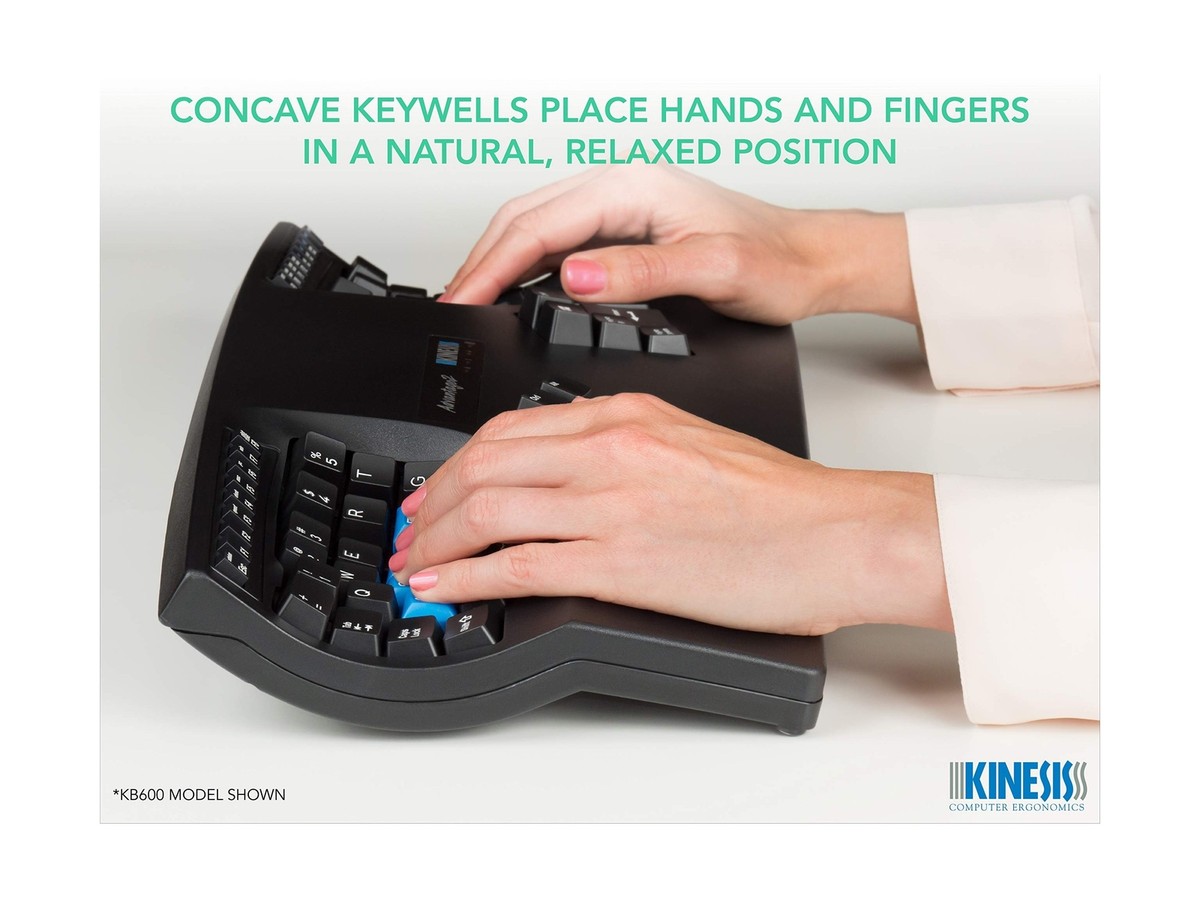 KINESIS Advantage2 （KB600LFQ） KINESIS Advantage2 Quiet LF Ergonomic USB Keyboard (KB600LFQ