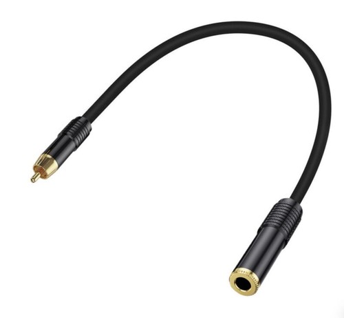 1/4 inch 6.35mm Mono TS to RCA Audio Converter Cable | Female to Male | 0.5m - Picture 1 of 5