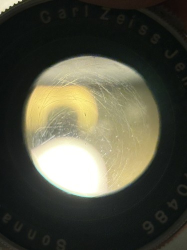 Zeiss Jena Sonnar 5cm F2 Contax Rangefinder Mount Scratch Front Element Useable - Picture 8 of 8