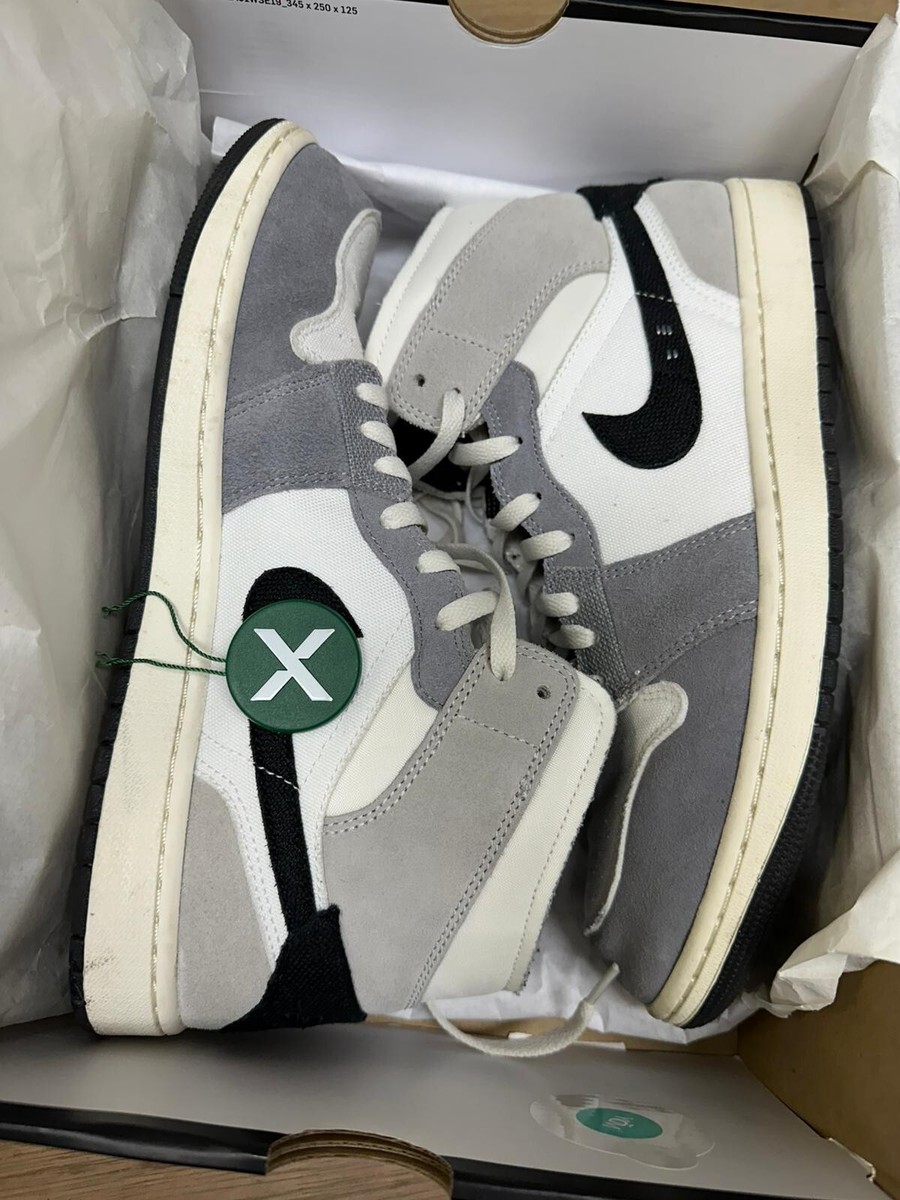 Nike Air Jordan Mid Se Craft Cement Grey-Black-White Sz DZ4136-002  Used