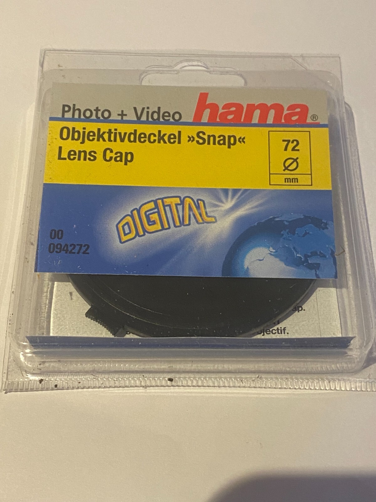 Hama  72mm Wide Snap-on  Lens Cap Camera Lens Cover