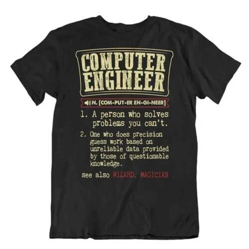 Computer Ingenieur T-Shirt Lehrer Witz Shirts Lustig Retro - Bild 1 von 1