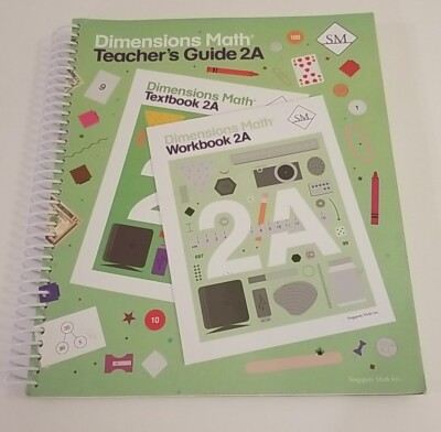 Dimensions Math Teacher's Guide 2A Grade 2 Homeschool Curriculum Spiral Bound