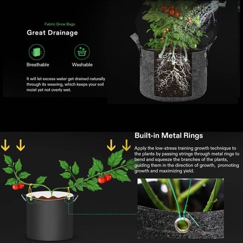 50x 19 Liter Low Stress Training Cannabis Textil Blumen Topf - Bild 4 von 14
