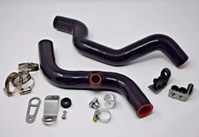 K- Swap Driver Side Radiator Hose Kit W/ Brackets Fan Hose Bung K20 EG EK DC2 US