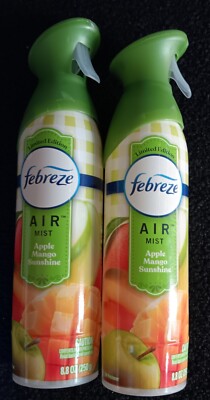 2 Febreze Air APPLE MANGO SUNSHINE Non-Aerosol Room Spray Freshener 8.8 ...