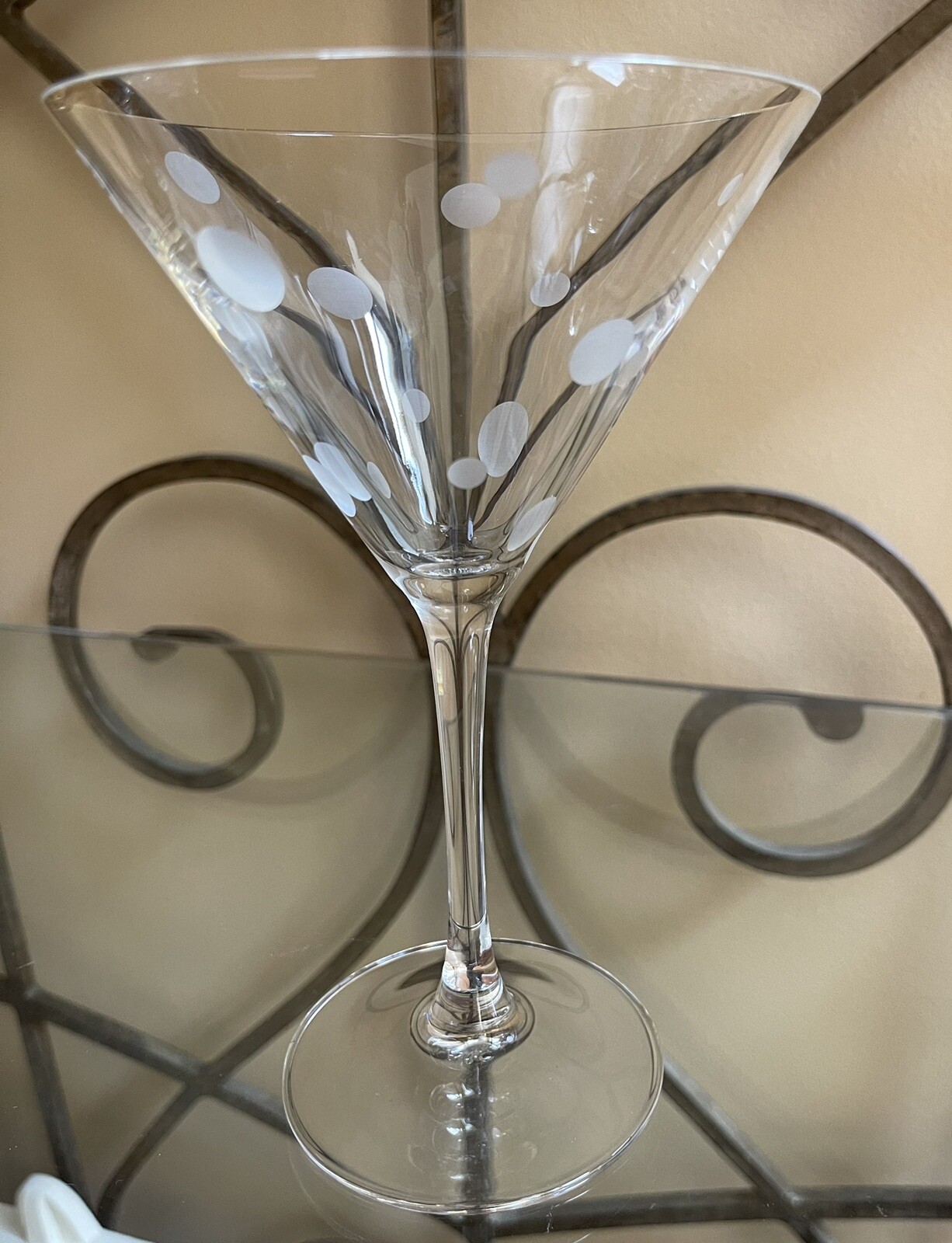 SET OF 4 MIKASA CHEERS MARTINI GLASSES COCKTAIL STRIPES, BUBBLES