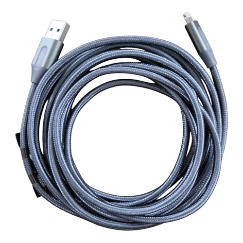 Cable de datos de carga trenzado original Verizon de 10 pies OEM para iPhone 6, 7, 8, 5s, SE Foto 4 de 4