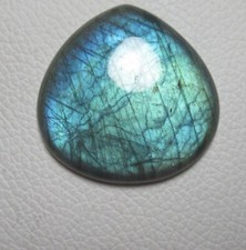 Natural Labradorite Cabochon Pear 88.35 Ct Flat back Loose Gemstone H 9635