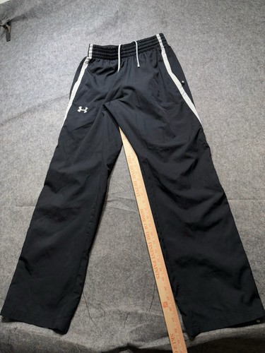 Under Armour Pants Mens Small Black Lightweight Windbreaker Track Ankle Zip - Picture 7 of 9