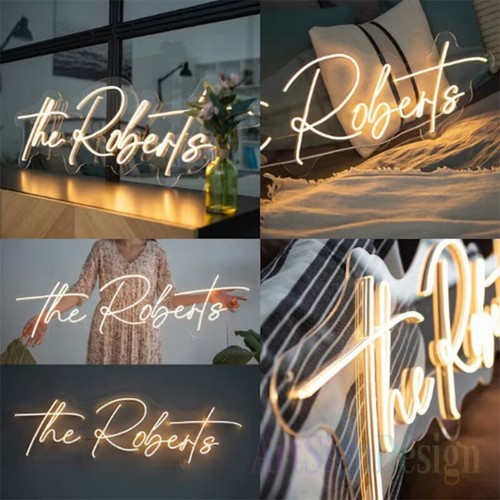 Letreros de neón personalizados de acrílico letreros de dibujos animados LED para decoración de pared de fiesta boda - Imagen 6 de 7