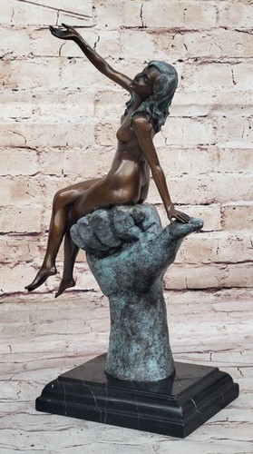 After Juno Bronze, Abstract Nude, Signed, 38cm - Statue Sculpture Lost Wax Deal - Picture 4 of 10