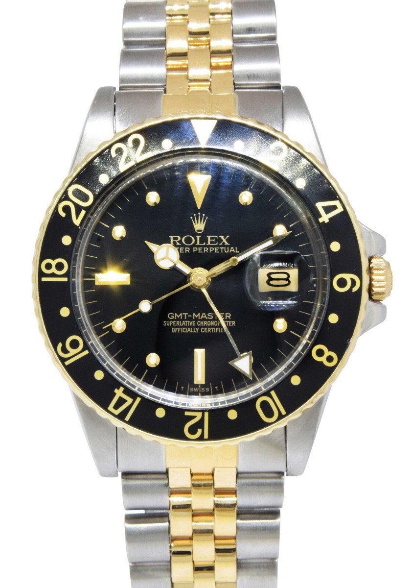 Rolex GMT-Master Jubilee 18k Gold/Steel Black Nipple Dial 40mm