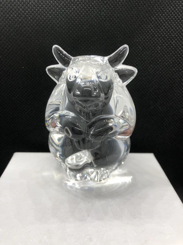 Steuben Art Class Sitting Bull Figurine Mint Condition