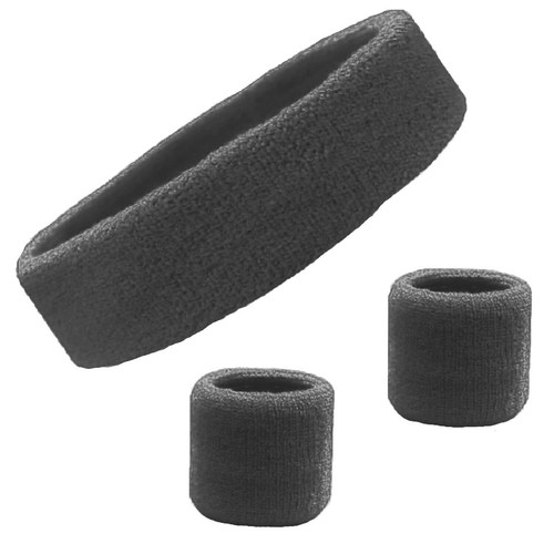 Sweatband Set Exercise Headband Wristbands Workout Head Wrist Sweat Band - Picture 30 of 45