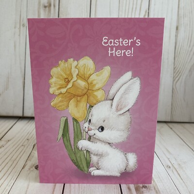 Bunny With Daffodil Easter Is Here Card May it Delight You Like Never Before New