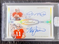 JOE MONTANA STEVE SPURRIER 2024 Panini Flawless Football Dual Auto 22/25 49ers