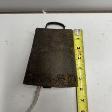 Metal Cow Bell with Handle, Antique Finish, Farm Animals. Sounds Good 5.5 X 5 X2