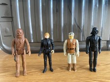 Vintage Kenner Star Wars FigureLot Darth Vader Luke Jedi Han Solo Hoth Chewbacca
