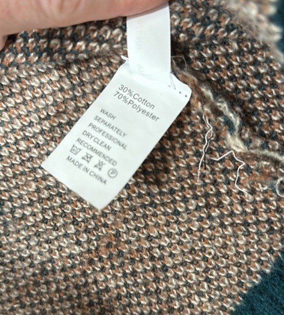 70/21 Women Cardigan Sweater Jacquard V-Neck Long Sleeve Knit Sweater Outerwear