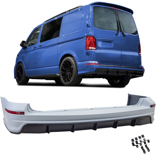 Performance Rear Bumper + Rear Diffuser For VW T6 + T6.1 With Double ...