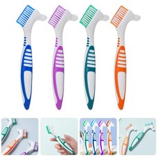 4 Pcs Dental Brushes Hard Bristle Toothbrush Denture Individually