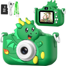 Kids Selfie Digital Camera Toy w/ Protective Cover 32GB SD Card Ages 3-9
