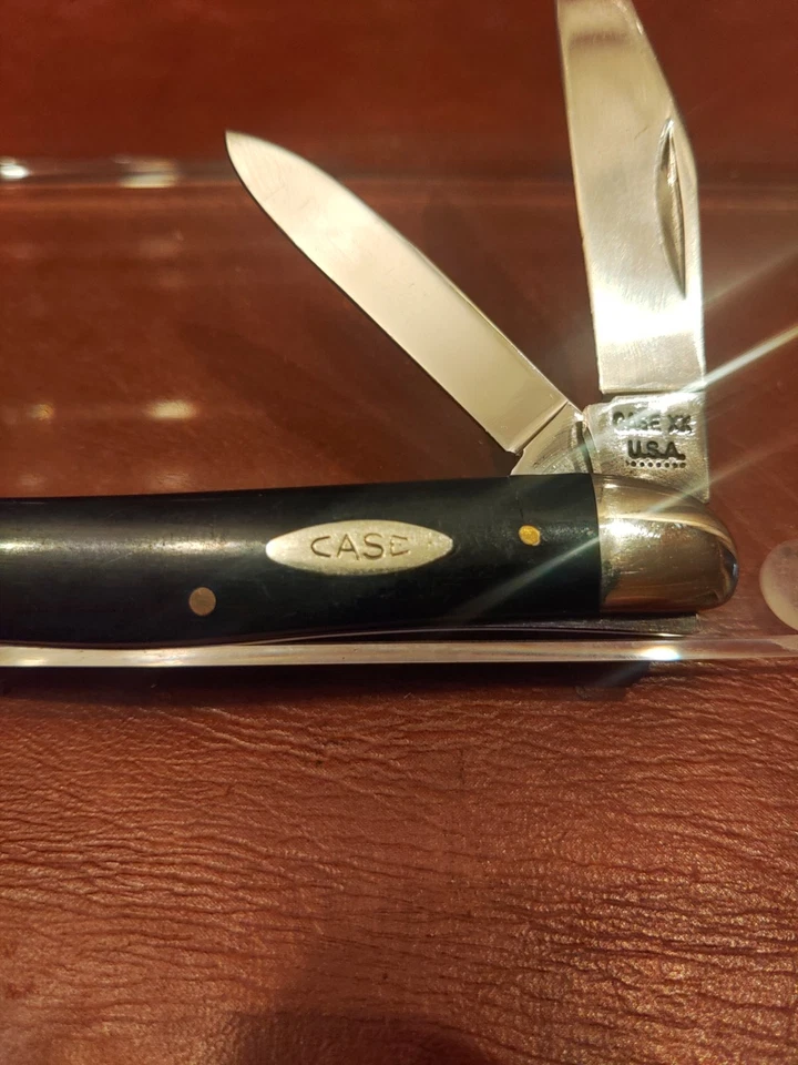 FUNDA VINTAGE XX EE. UU. 7 PUNTOS 1973 SLICK BLACK SERPENTINE JACK 22087 excelente estado a presión Foto 2 de 4