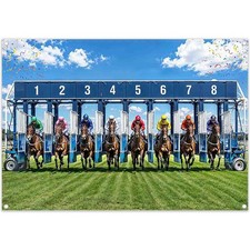 Luminora 7x5ft Horse Racing Race Starting Gate Equestrian Sport 7x5 ft