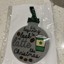 Coffee lover Christmas Bauble  Tree Decoration 2025- latte Starbucks Costa 