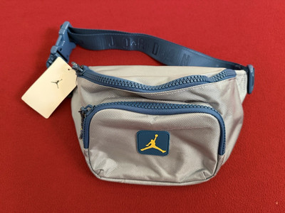 Nike Jordan Rise Crossbody Waist Bag Fanny Pack Blue Gold MA0887-B18 NEW
