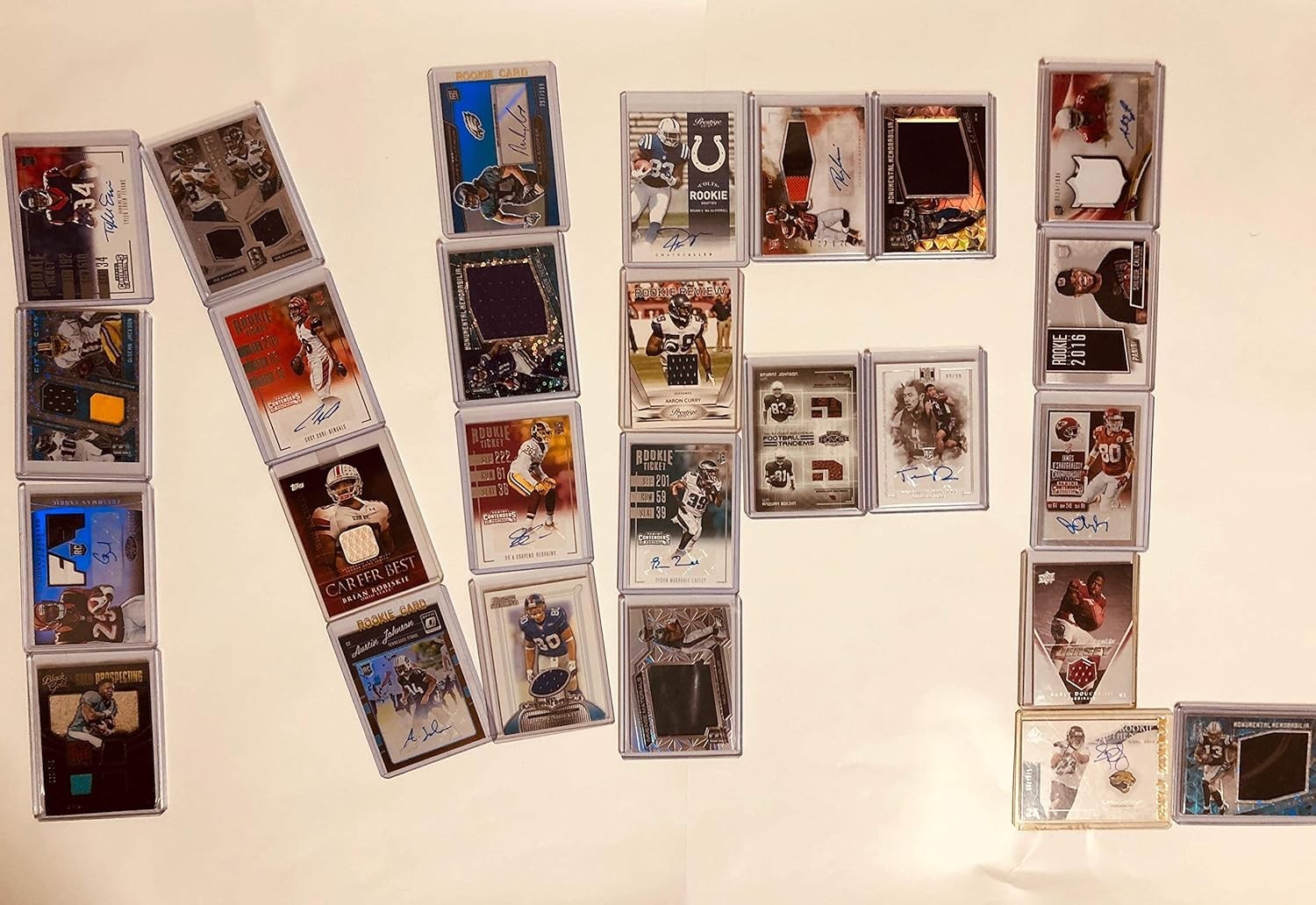 NFL Football Card Relic Autograph Lot 10 Game Used Jersey Fan Collector view 7