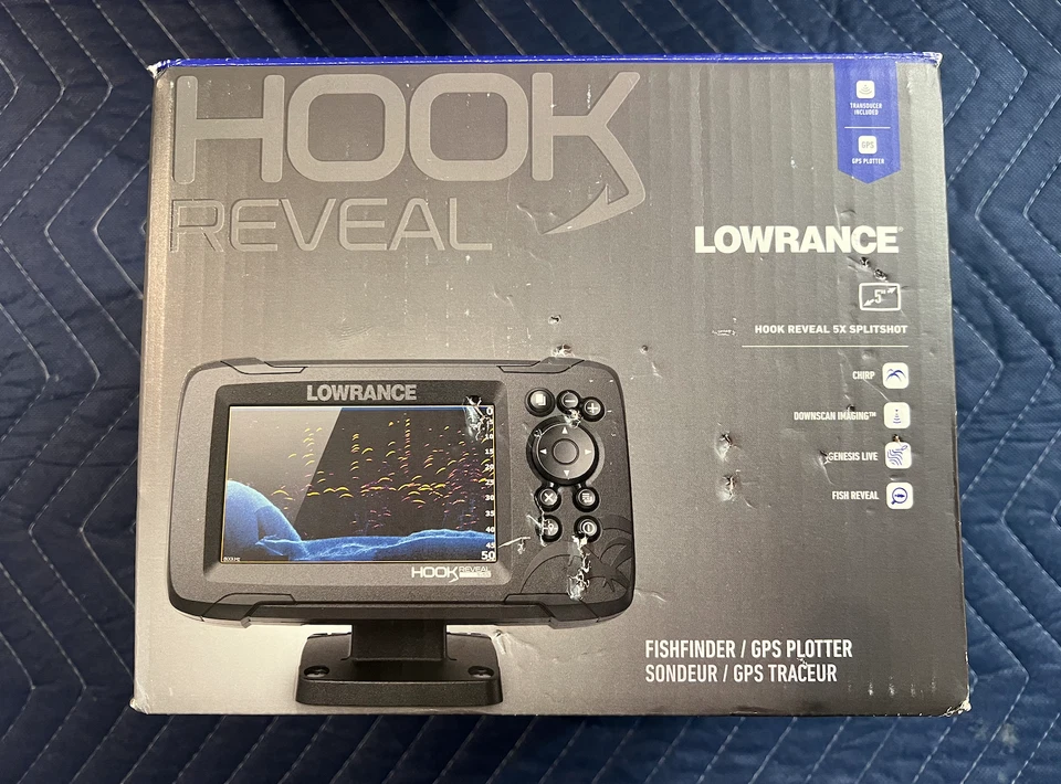 Lowrance Hook Reveal 5" buscador de peces con transductor de sonar Splitshot y FishReveal Foto 3 de 4