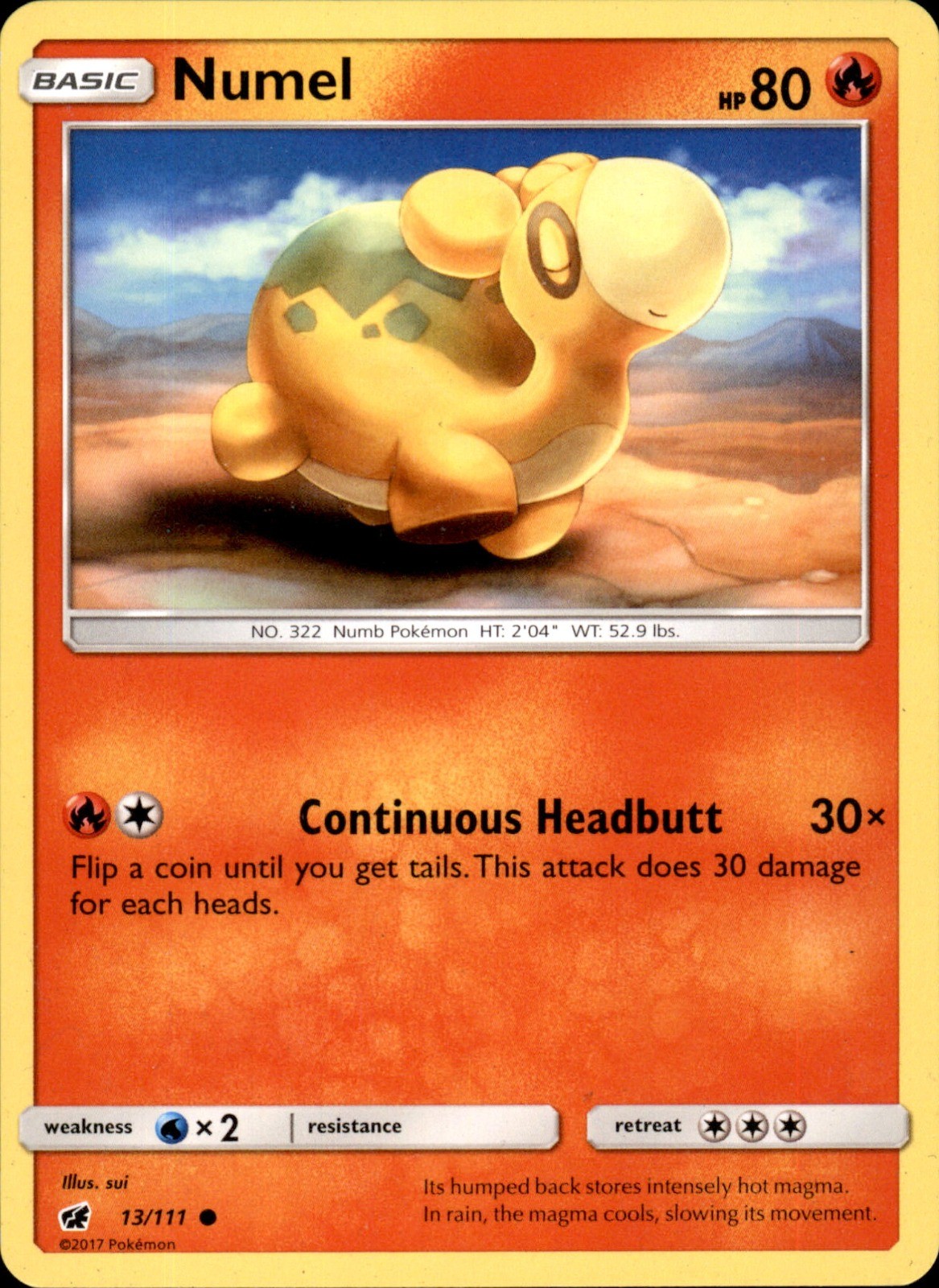 Numel 13/111 - Pokemon SM - Crimson Invasion - LP