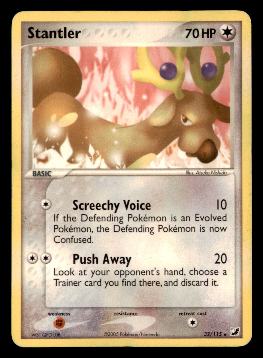 Stantler 32/115 Rare Unseen Forces Pokemon Moderately Played