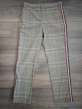NWT $98 BB Dakota Slim Straight Pants Womens 6 Brown Check