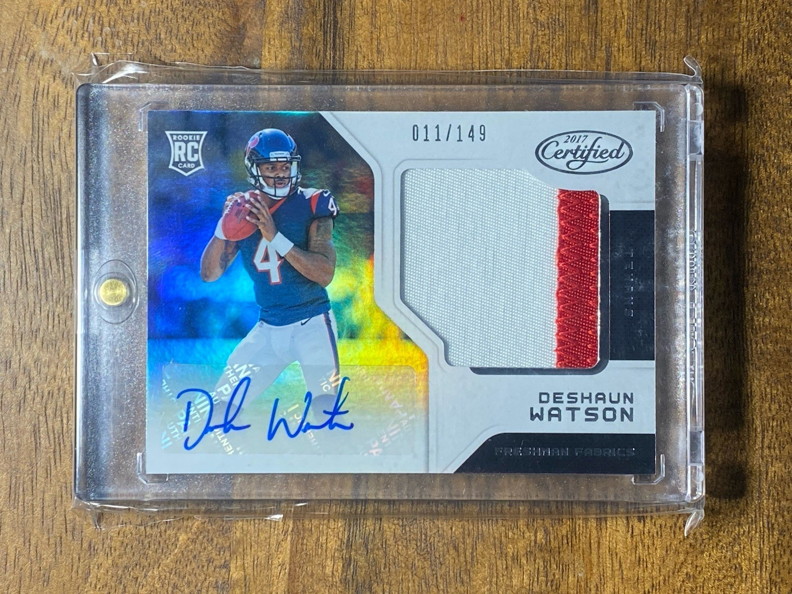 2017 Certified DESHAUN WATSON Freshman Fabric Rookie Patch  RPA /149 AUTO RC