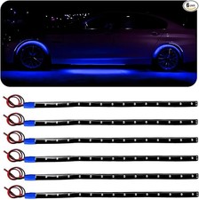 6 Pcs 15-led Underbody Light Strips 12v Dc 1ft Flexible Underglow With Blue 6 Pcs 15-led Underbody Light Strips 12v Dc 1ft Flexible Underglow With Blue