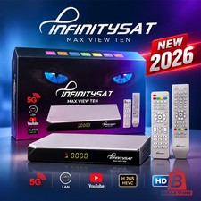 Receiver INFINITYSAT MAX VIEW TEN, 13 Premium TV Packages NEW JUST LAUNCHED