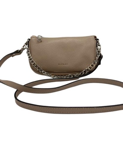 ripani 2-way mini leather bag beige